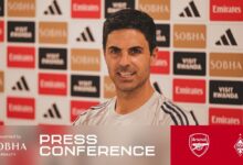 صورة مؤتمر صحفي | ميكيل أرتيتا في كيرات ألماتي | الارتداد مرة أخرى، أخبار الفريق وأكثر من ذلك بكثير! | UCL