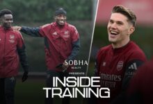 صورة Saka x Eze x Gyokeres training challenge  | INSIDE TRAINING | Champions League preparations