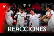 صورة ردود أفعال أبطال فريق فيكتوريا إشبيلية أمام أتلتيك كلوب