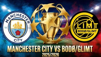 صورة تقديم مباراة مانشستر سيتي وبودو غليمت في دوري أبطال أوروبا 2025/2026