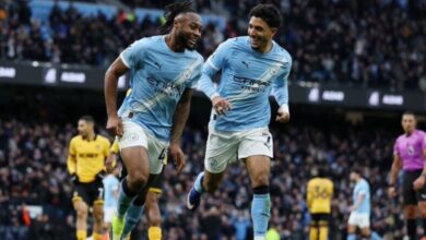 صورة مرموش يقود مانشستر سيتي لافتراس ولفرهامبتون وتشديد الخناق على أرسنال بالبريميرليج