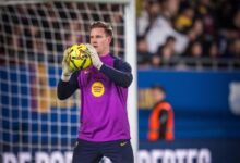 صورة موقف تير شتيجن من الرحيل عن برشلونة