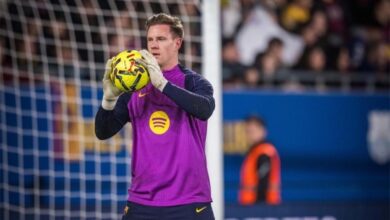 صورة موقف تير شتيجن من الرحيل عن برشلونة