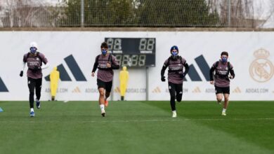 صورة أقنعة بينتوس الخاصة تظهر في تدريبات ريال مدريد