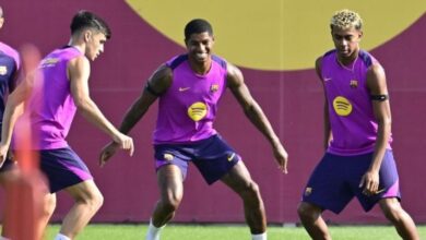 صورة أنباء سارة في تدريبات برشلونة