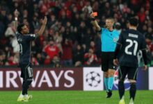 صورة الكشف عن عقوبة رودريجو بعد طرده ضد بنفيكا