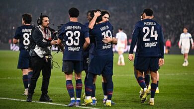 صورة باريس سان جيرمان يحطم شباك مارسيليا في الدوري الفرنسي