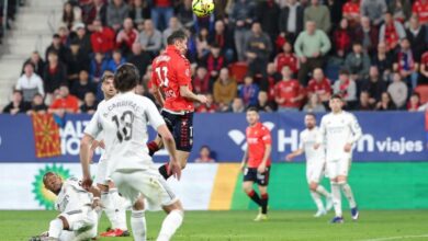 صورة ريال مدريد يسقط أمام أوساسونا في الليجا