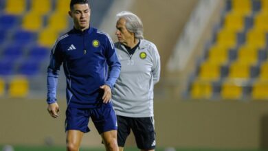 صورة كريستيانو رونالدو يشارك في تدريبات النصر